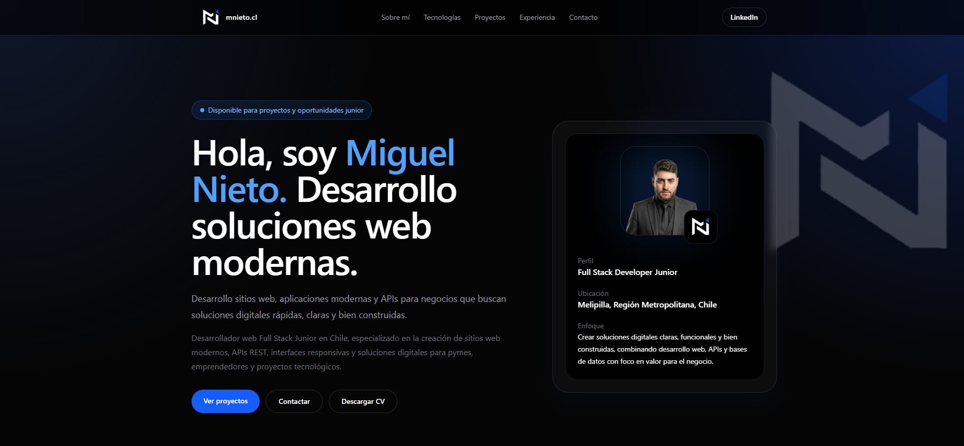 Imagen del proyecto Portafolio Personal